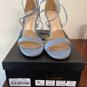 Lulus Aimee Slate Blue Size 6.5